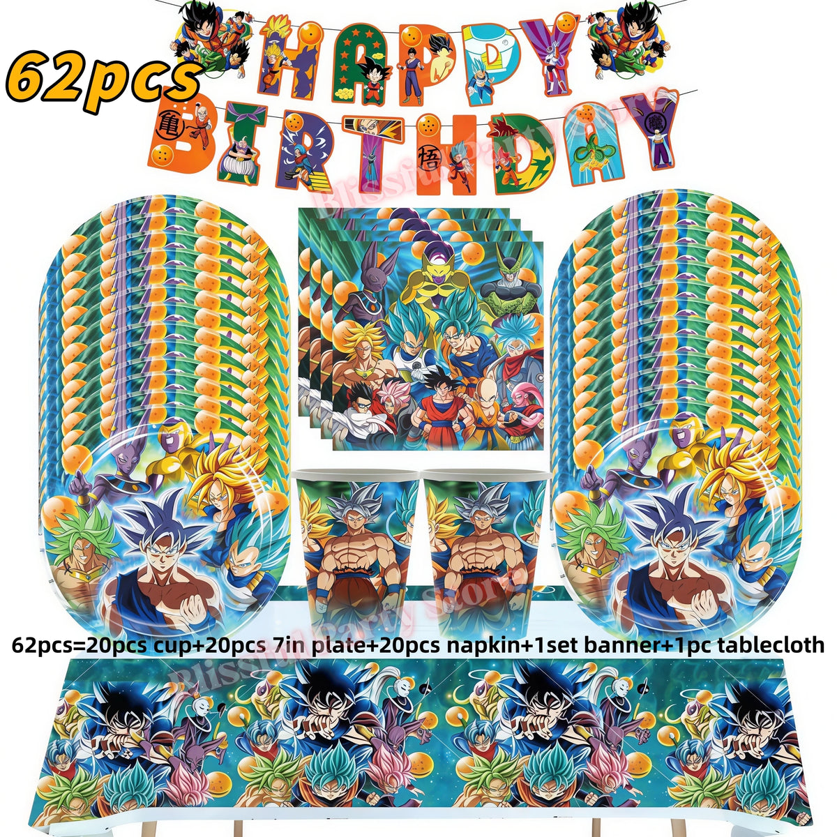 Kit d’Anniversaire Dragon Ball - 40 Pièces