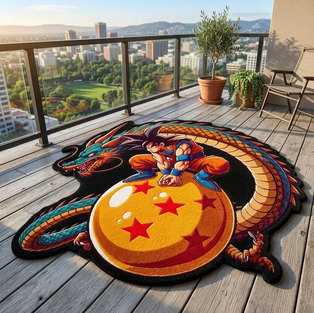 Tapis Dragon Ball - Goku Chevauchant Shenron