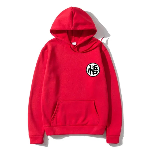 Sweat à Capuche Dragon Ball - Petit Emblème de Goku - Rouge