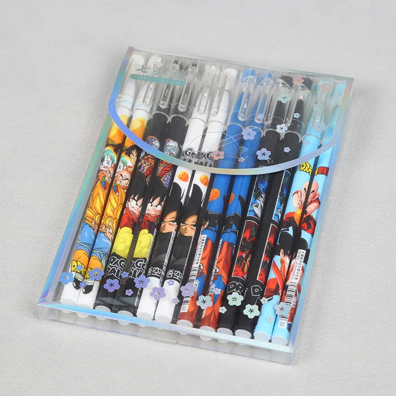 Lot de 12 Stylos Dragon Ball - Goku, Bulma, Krillin et Goku Black