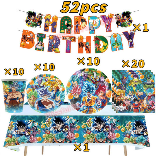 Kit d’Anniversaire Dragon Ball - 52 Pièces