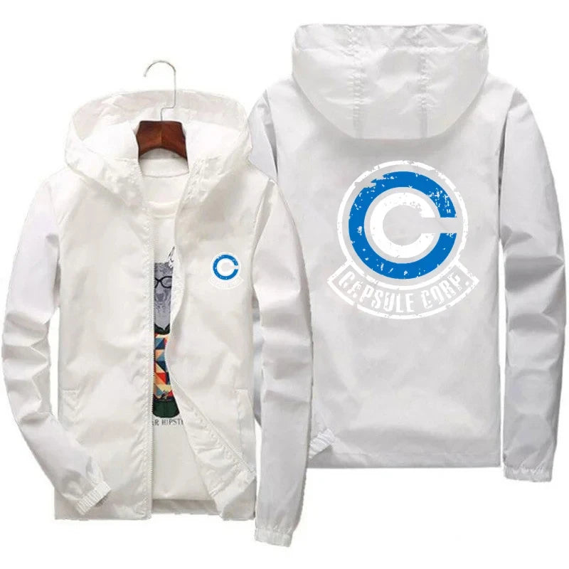 Veste à Capuche Dragon Ball - Capsule Corp - Blanc