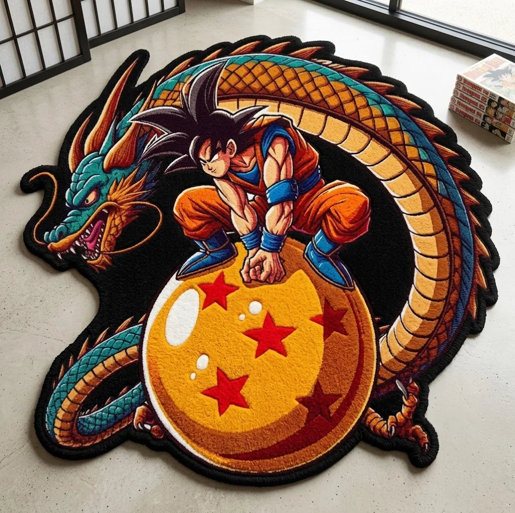 Tapis Dragon Ball - Goku Chevauchant Shenron