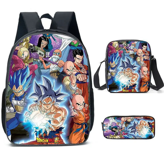Pack Sac à Dos Dragon Ball - Goku Ultra Instinct et l’Équipe de l’Univers 7