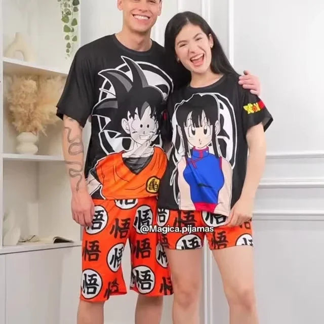 Pyjama Couple Dragon Ball - Goku et Chichi