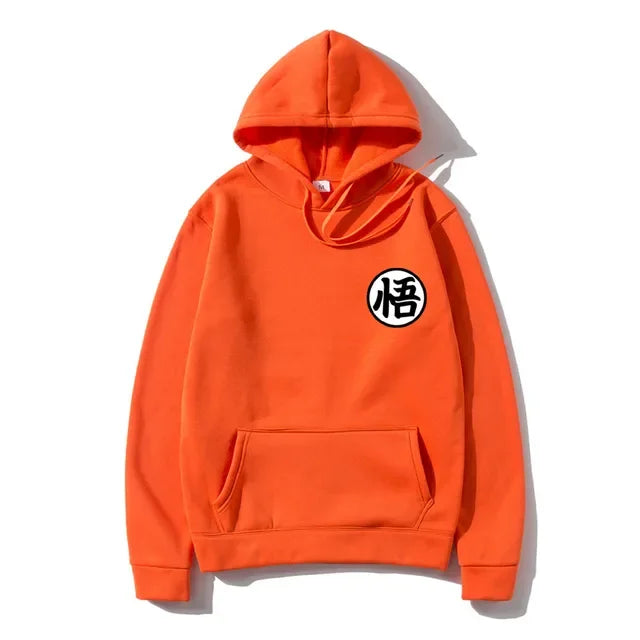Sweat à Capuche Dragon Ball - Petit Emblème de Goku - Orange